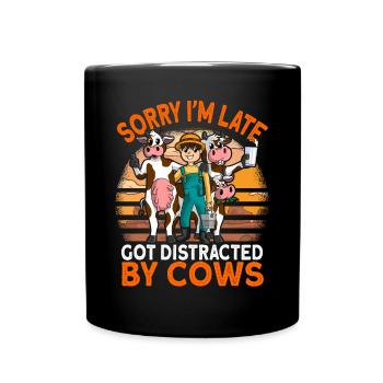 Cows Farmers Dairy Cow Cow Gift - Full Colour Mug - black - Front