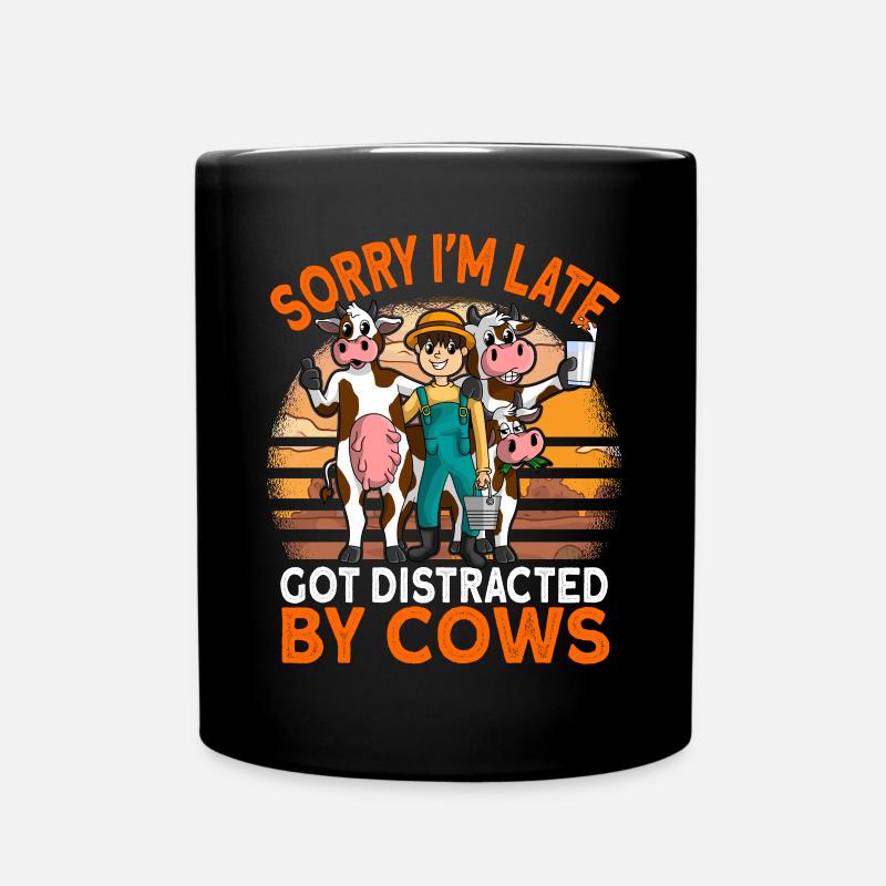 Kühe Landwirte Milchkuh Kuh Geschenk - Tasse einfarbig - Schwarz