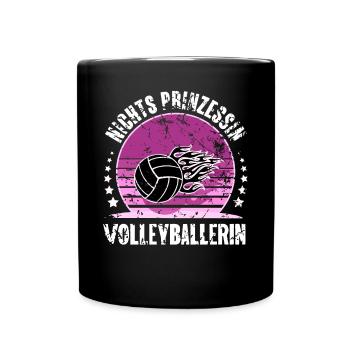 Volleyball - Tasse einfarbig - Schwarz - Vorne