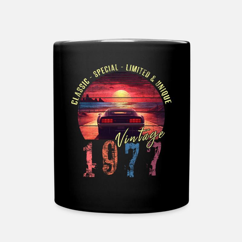 Millésime 1977 Anniversaire Synthwave Année de naissance 1977 - Mug uni - noir