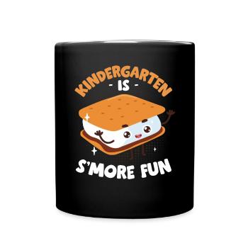 Campfire Kindergarten Is Smore Fun Kids Marshmallo - Full Colour Mug - black - Front