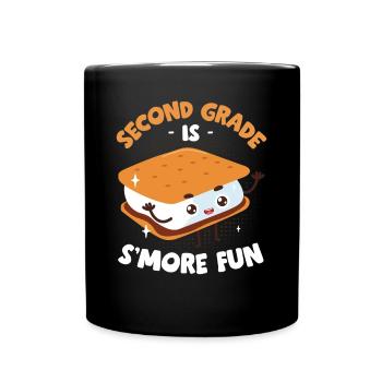 Cool Second Grade Is Smore Fun Kids Marshmallow Ca - Tasse einfarbig - Schwarz - Vorne