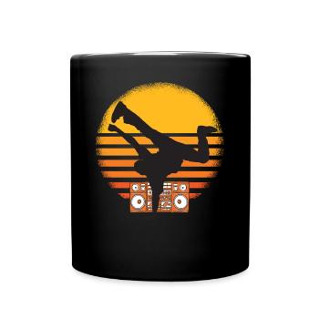 Vintage-Breakdance-Pose-Breakdance-Kunst - Tasse einfarbig - Schwarz - Vorne