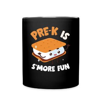 Camping Pre K Is Smore Fun Campfire Marshmallow Ki - Full Colour Mug - black - Front
