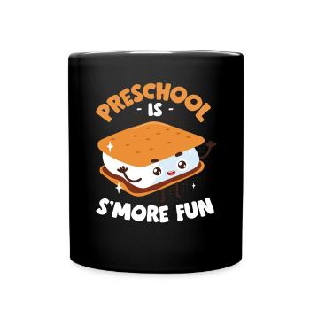 Cute Preschool Is Smore Fun Campfire Kids Camping - Full Colour Mug - black - Front