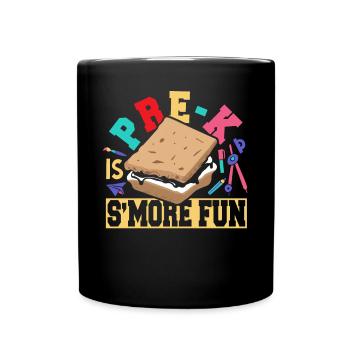 Campfire Kids Pre K Is Smore Fun Camping Marshmall - Full Colour Mug - black - Front