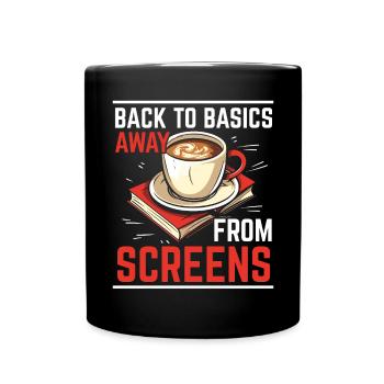 Digital Detox Handy Fasten Go Offline - Tasse einfarbig - Schwarz - Vorne