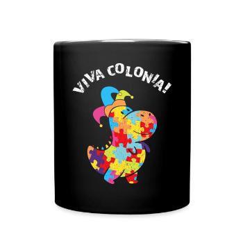 Viva Colonia Carnaval de Cologne Confettis Dino Kölle - Mug uni - noir - Devant