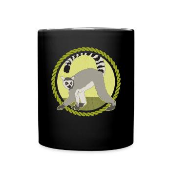 Lémurien Lémuriens à queue annelée Lémuriens à queue annelée Cadeau - Mug uni - noir - Devant