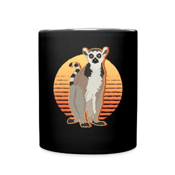 Lémurien à queue bouclée Lémurien à queue annelée Cadeau - Mug uni - noir - Devant