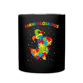 Carnival Carnival Carnival Confetti Tyrannosaurus - Full Colour Mug - black - Front