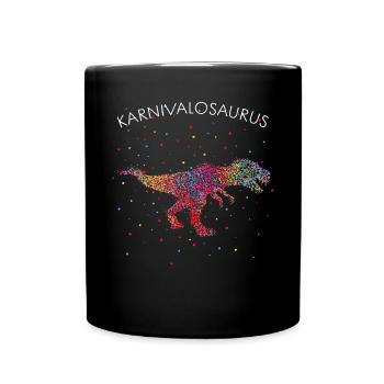 Tyrannosaurus Rex Karneval Konfetti Kostümersatz - Tasse einfarbig - Schwarz - Vorne