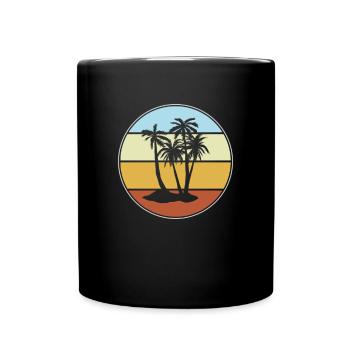 Palm Rétro - Mug uni - noir - Devant