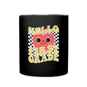 Hello 1st Grade Back To School First Day - Full Colour Mug - black - Front