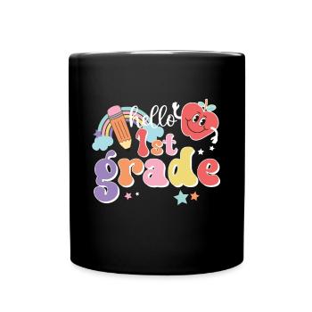 Bonjour 1ère année de rentrée scolaire Premier jour - Mug uni - noir - Devant