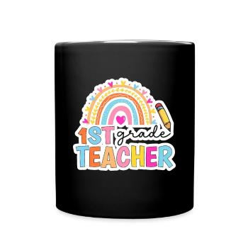 Hello 1st Grade Back To School First Day - Full Colour Mug - black - Front