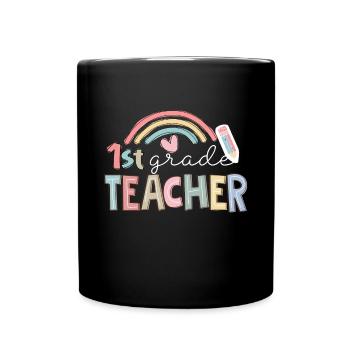 Hello 1st Grade Back To School First Day - Full Colour Mug - black - Front