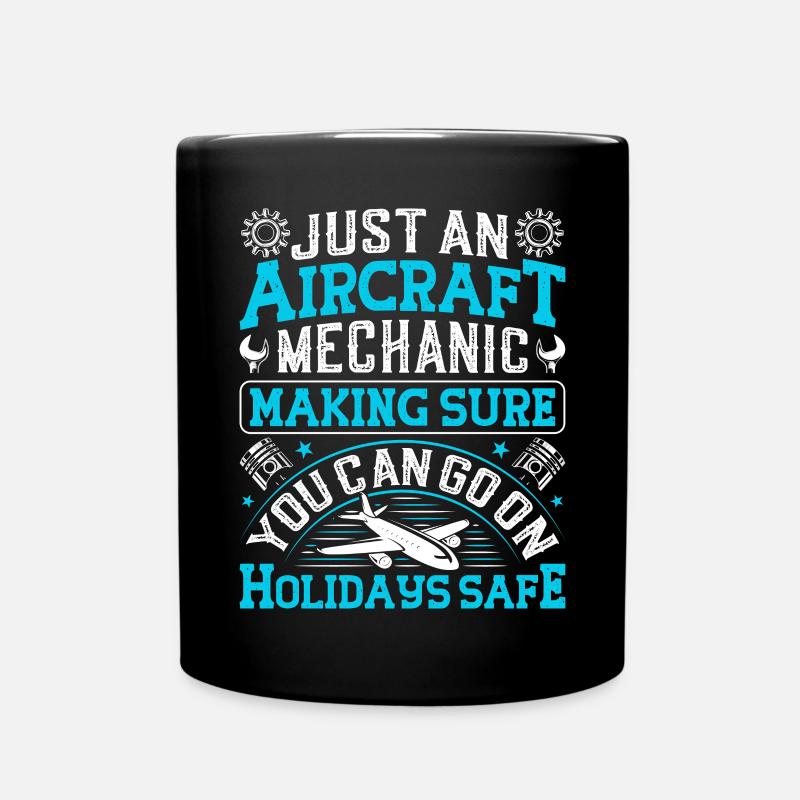 Love Avion aviation - Mug uni - noir