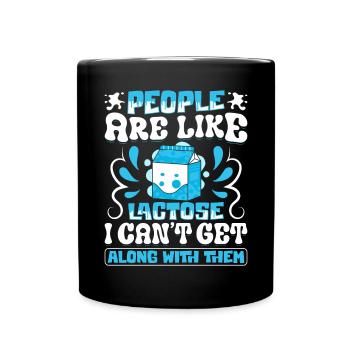 Produits laitiers intolérants au lactose - Mug uni - noir - Devant