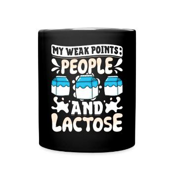 Produits laitiers intolérants au lactose - Mug uni - noir - Devant