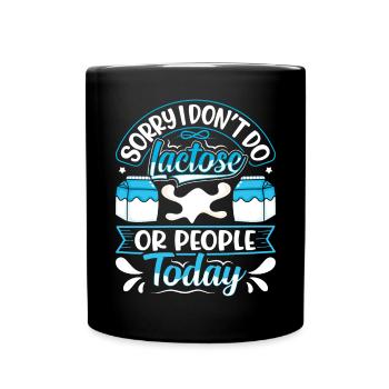 Produits laitiers intolérants au lactose - Mug uni - noir - Devant