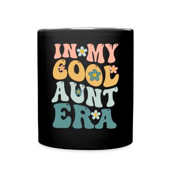 In My Cool Aunt Era Baby Announcement - Full Colour Mug - black - Front