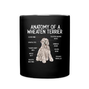 Irish Soft Coated Wheaten Terrier - Tasse einfarbig - Schwarz - Vorne