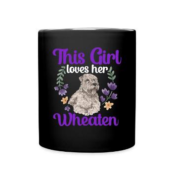 Terrier irlandais à enrobage doux - Mug uni - noir - Devant