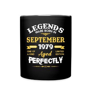 Vintage Aged To Perfection September 1979 - Full Colour Mug - black - Front