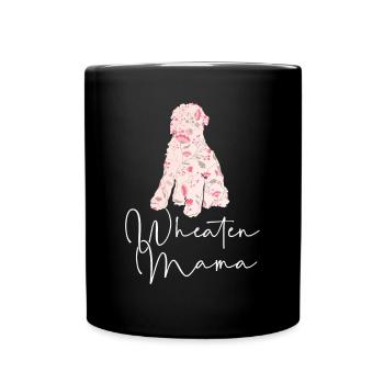 Irish Soft Coated Wheaten Terrier - Tasse einfarbig - Schwarz - Vorne