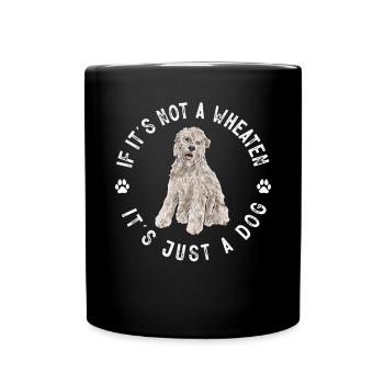 Irish Soft Coated Wheaten Terrier - Tasse einfarbig - Schwarz - Vorne