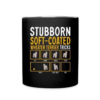 Irish Soft Coated Wheaten Terrier - Tasse einfarbig - Schwarz - Vorne