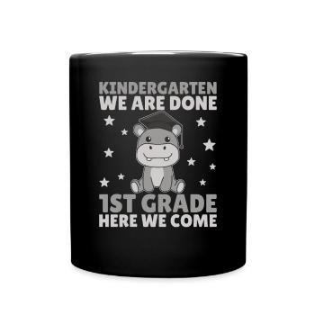 Kids Kindergarten graduate Hippo 1st grade - Tasse einfarbig - Schwarz - Vorne