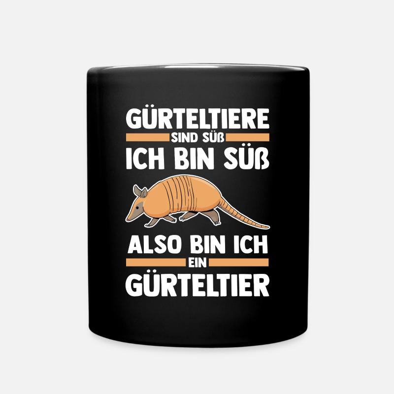 Gürteltier - Tasse einfarbig - Schwarz