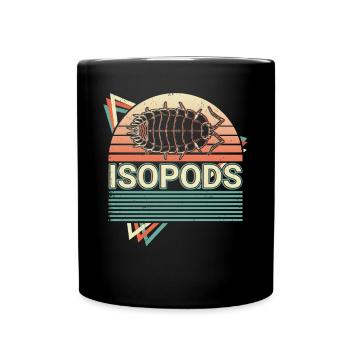 Isopods Retro Vaporwave - Full Colour Mug - black - Front