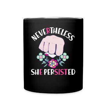 Feminist Nevertheless She - Full Colour Mug - black - Front