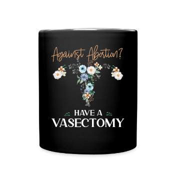 Feminist Flower Floral Against - Tasse einfarbig - Schwarz - Vorne