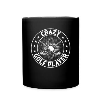 Golfing Golfer - Crazy Golf Player - Full Colour Mug - black - Front