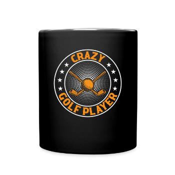 Crazy Golf Player - Golfing Golfer Crazy Golf Play - Full Colour Mug - black - Front