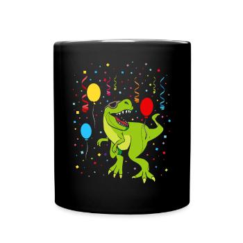 Carnaval Carnaval Carnaval Confettis T-Rex Dino - Mug uni - noir - Devant