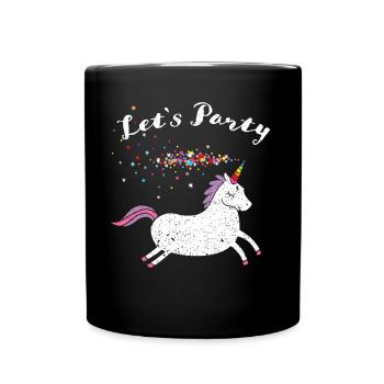 Carnival Carnival Confetti Unicorn Costume Replacement - Full Colour Mug - black - Front
