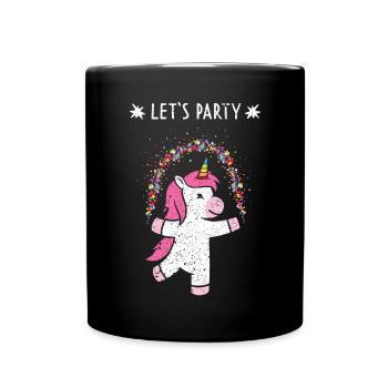 Carnaval de la licorne Carnaval des confettis Carnaval des femmes - Mug uni - noir - Devant