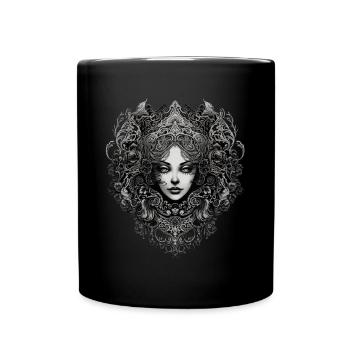 Gothik Okkult Satan Gotik Schwarze Szene Wicca - Tasse einfarbig - Schwarz - Vorne