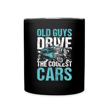 Old Guys Drive The Coolest Cars - Tasse einfarbig - Schwarz - Vorne