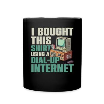 DFÜ-Internetverbindung 90er Computerwitze - Tasse einfarbig - Schwarz - Vorne