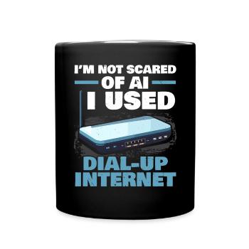 DFÜ-Internetverbindung 90er Computerwitze - Tasse einfarbig - Schwarz - Vorne