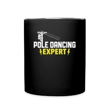 Pole Dancing Expert - Electrician - Full Colour Mug - black - Front