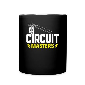 Circuit Masters - Elektroinstallateur - Tasse einfarbig - Schwarz - Vorne