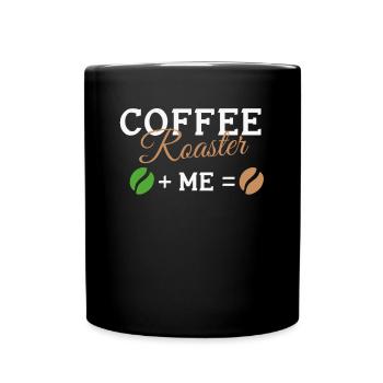 Coffee Roasting Gift - Full Colour Mug - black - Front