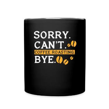 Coffee Roasting Gift - Full Colour Mug - black - Front
